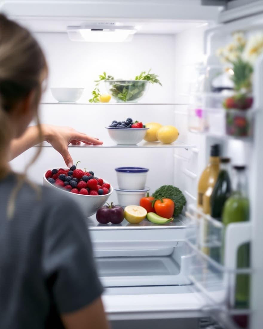 Ratlos vorm Kühlschrank