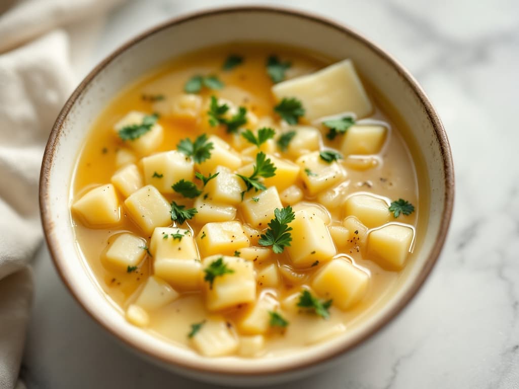 Cremige Käsesuppe mit zartem Kohlrabi