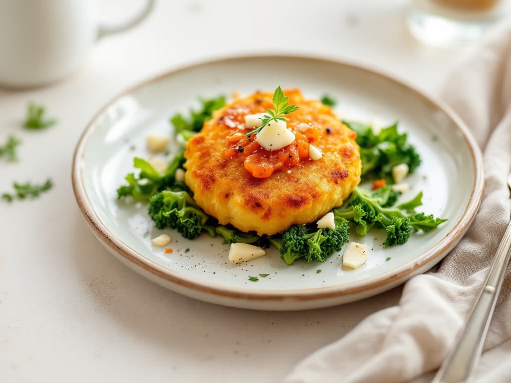 Gebackene Blumenkohl-Nuggets mit Kaki-Dressing