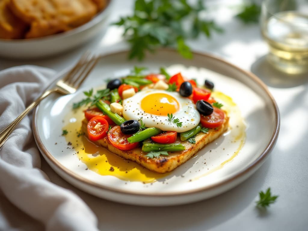 Gebackene Gemüseschnitte mit Ei-Guss