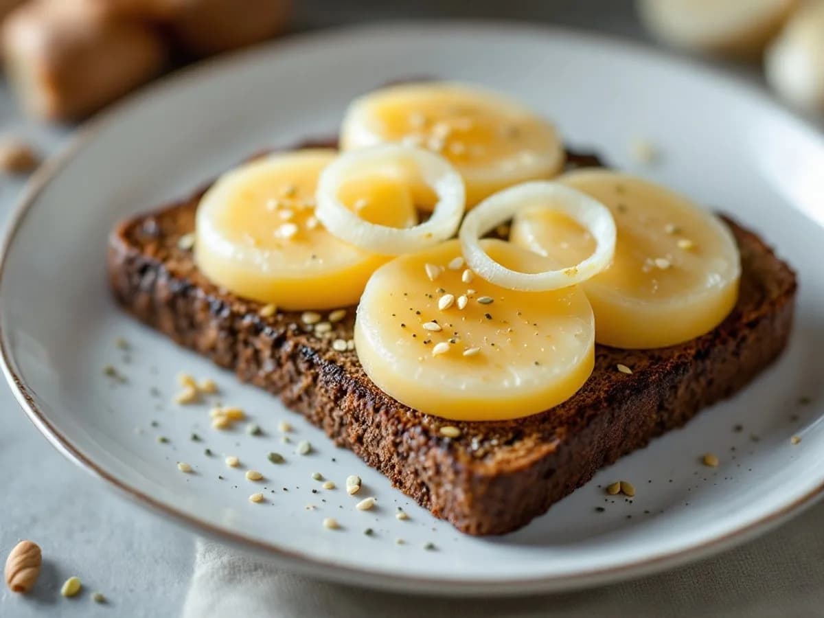 Harzer Käse auf Vollkornbrot, kleine Portion