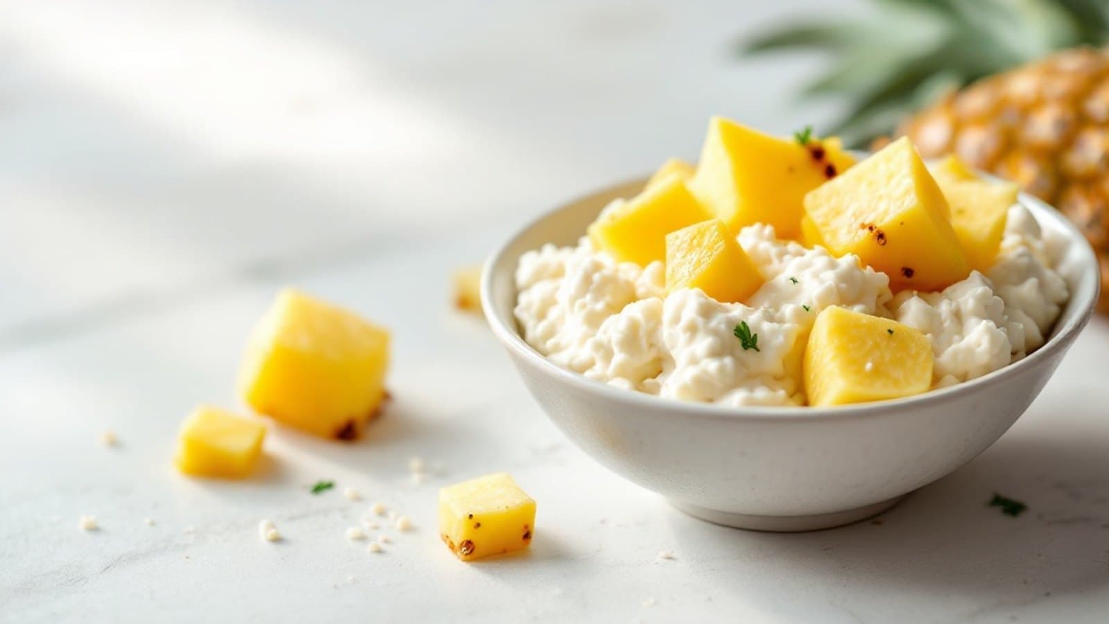 Hüttenkäse mit Ananas