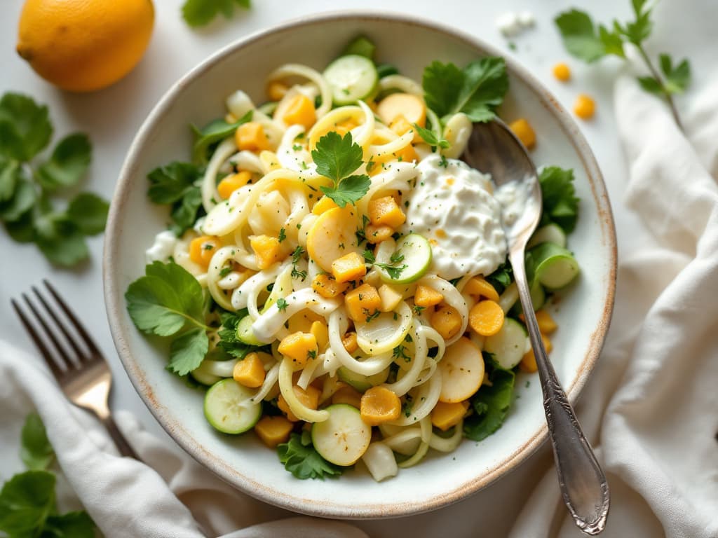 Knackiger Kohlrabisalat mit Joghurt-Senf-Dressing