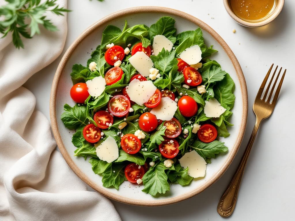 Rucola-Salat mit Kirschtomaten und Parmesan