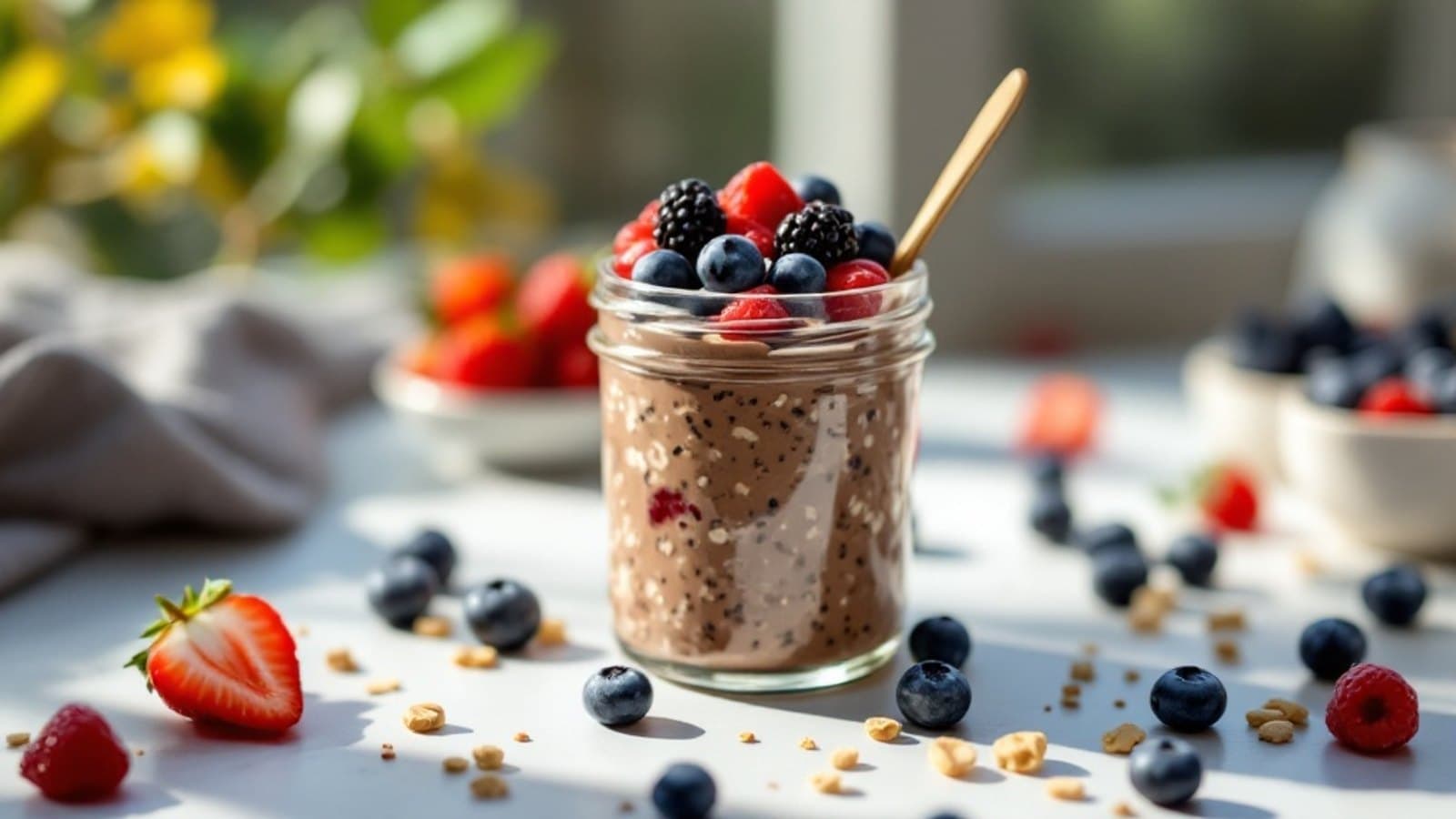 Skyr-Overnight-Oats mit Kakao