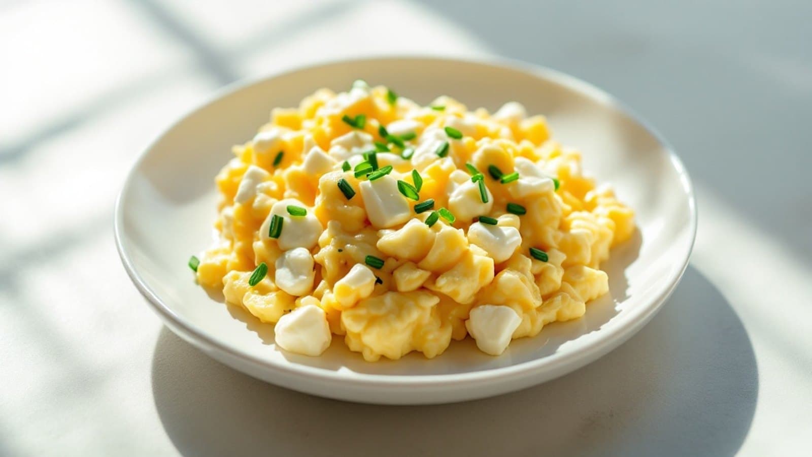 Hüttenkäse-Rührei, kleine Portion