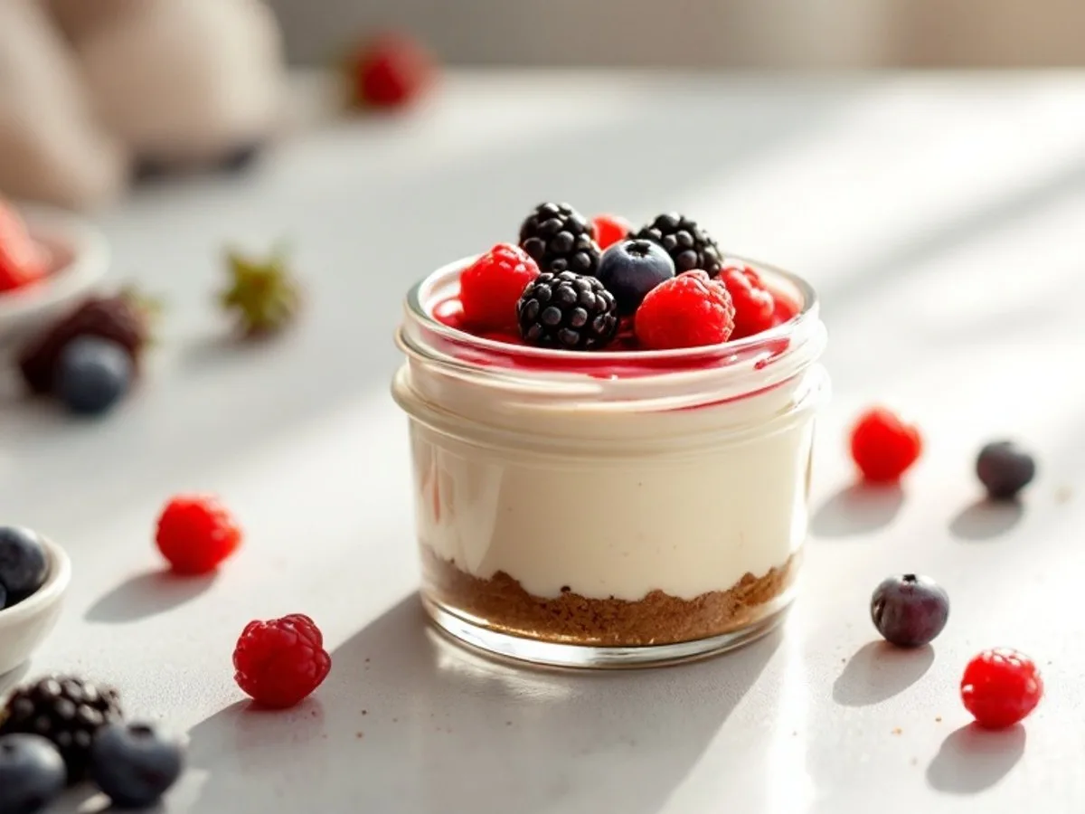 Protein-Käsekuchen im Glas