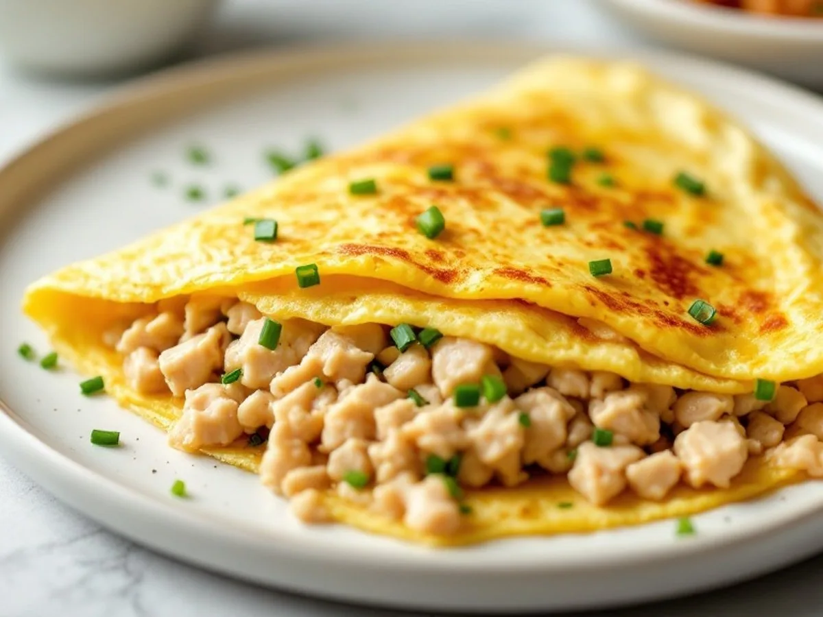 Thunfisch-Omelette, kleine Portion