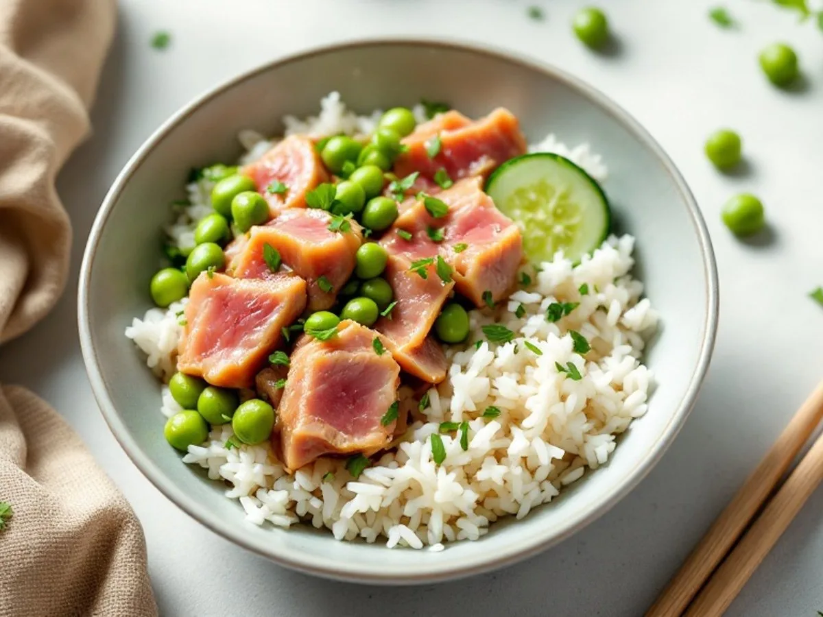 Thunfisch-Reis-Bowl, kleine Portion